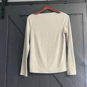 Women’s Long Sleeve Boatneck Top - Cream